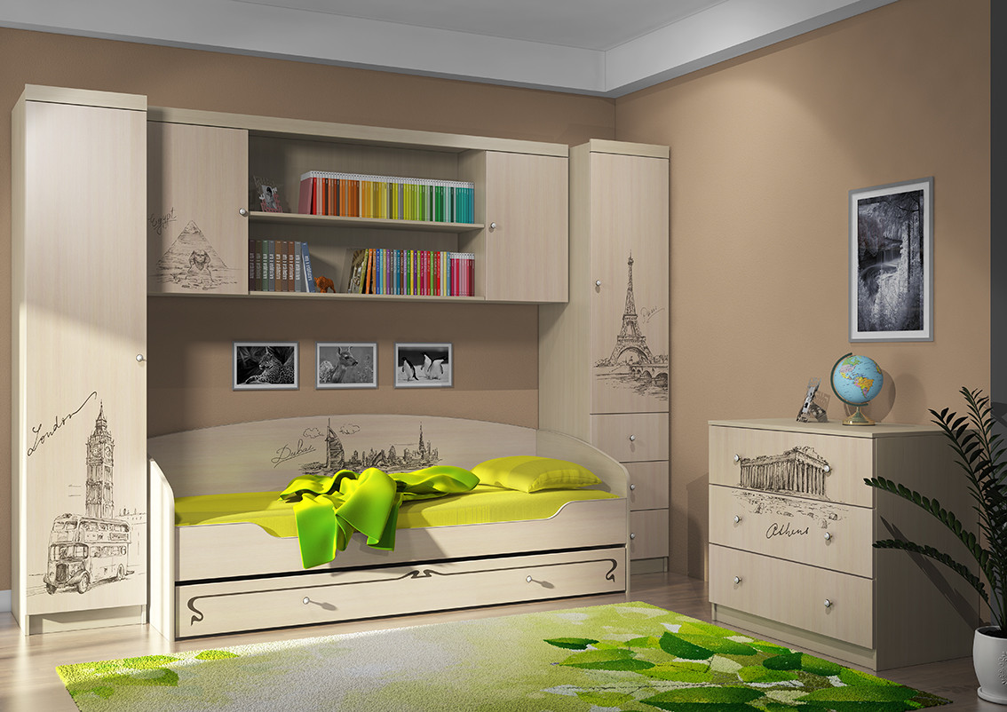 Детский Гарнитур Мийа-3-2 с Рисунком