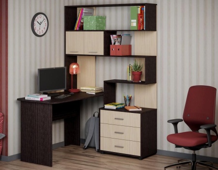 Уголок Школьника Паскаль №3 Разные Цвета (Д-1300 х В-1950 х Г-1300 мм)