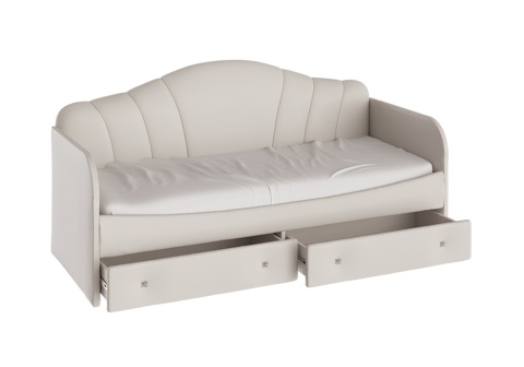 Кровать с мягкой спинкой Сабрина кашемир