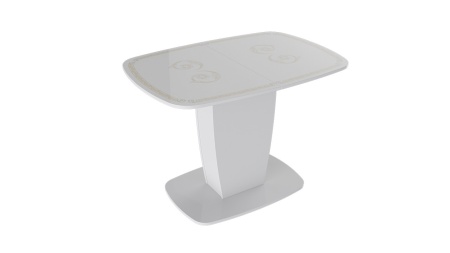 Стол Раздвижной «Аризона» Тип 2 Белый Глянец Разный Принт/Д-1100/1420 мм x Ш-770 мм x В-750 мм