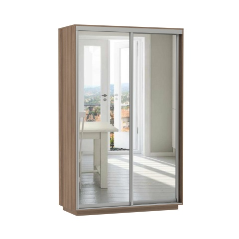 Шкаф-Купе 2-х Створчатый Тиффани Рамир Зеркальный 1000/1200/1400/1500/1600 мм/Разные Цвета