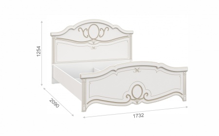 Спальный Гарнитур Барбара Белый/Патина Золото